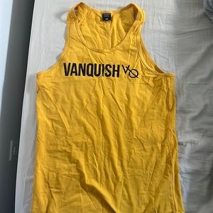 Yellow Vq FIT Vanquish bodybuilding tank top